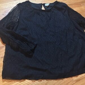 Ava & Viv plus size black lace top size 2x